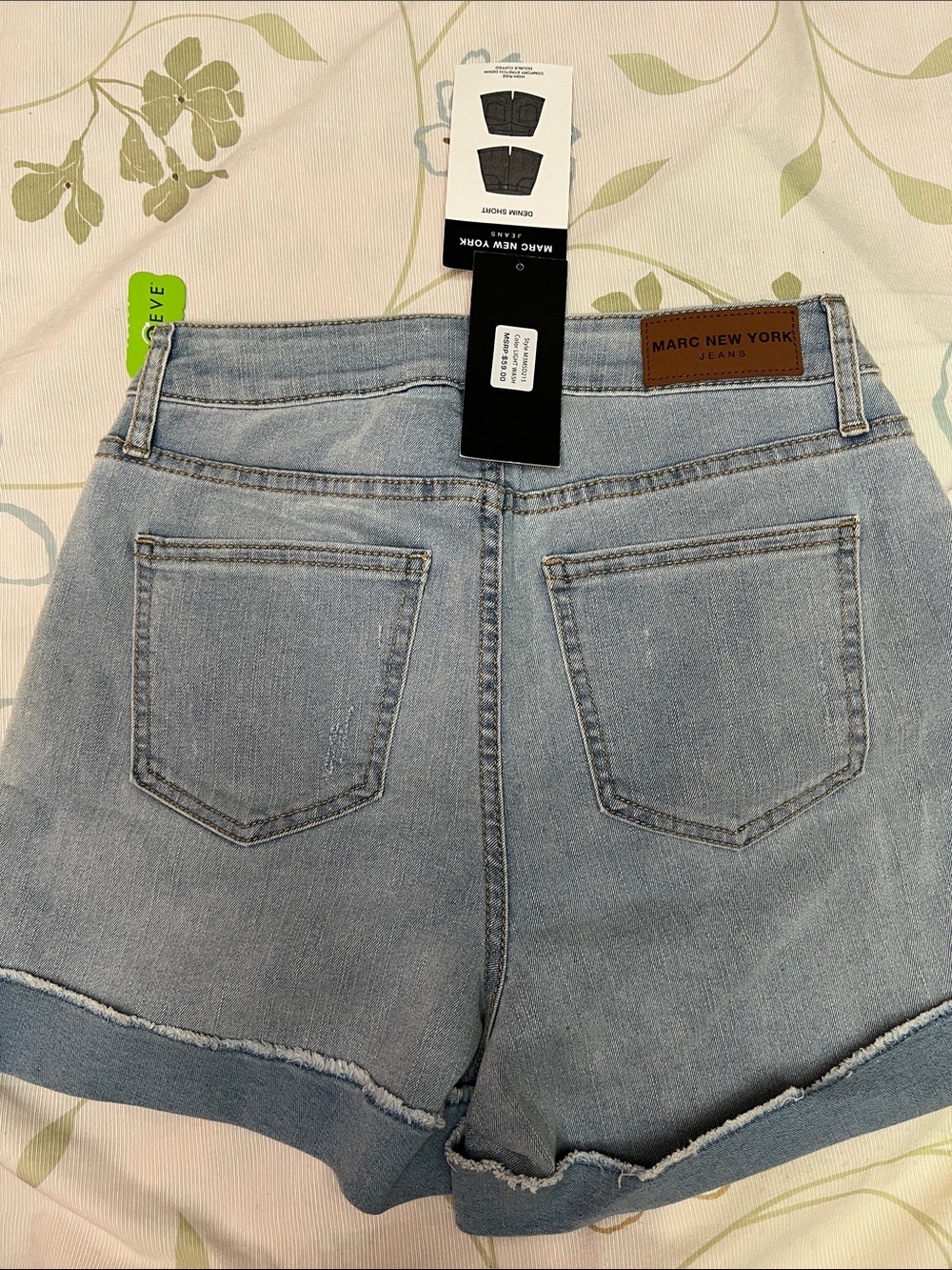 Marc New York Light Wash Denim Rolled-Hem Shorts - Picture 2 of 5